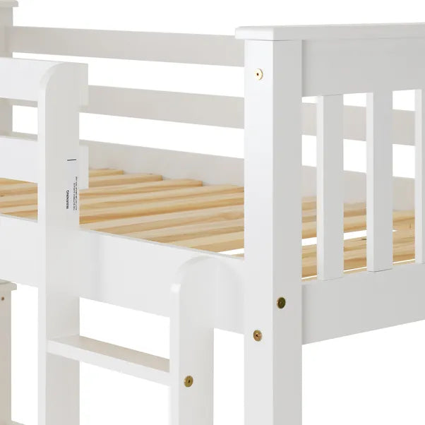 Lyon Single Bunk Bed - White