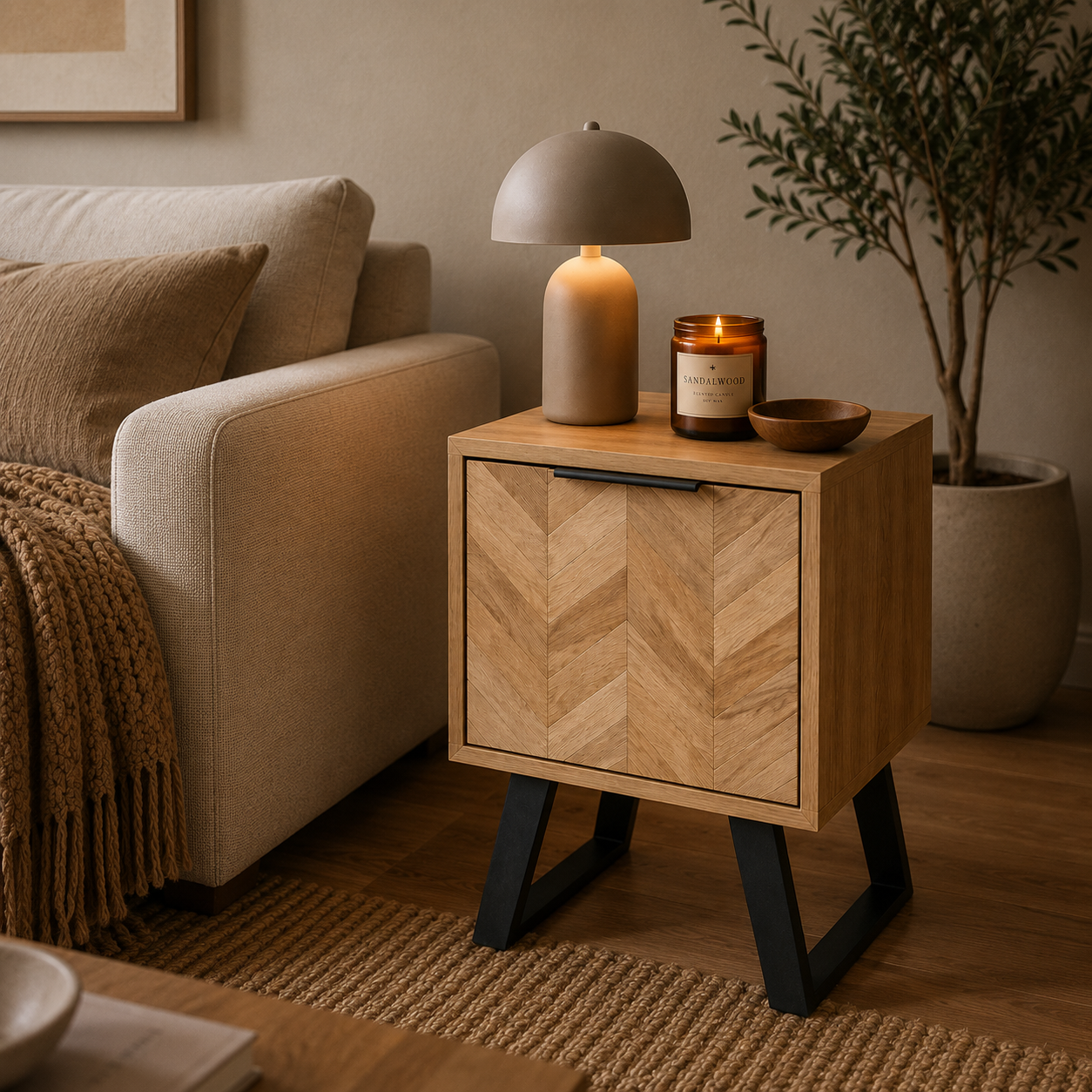 Argo Lamp Table - Oak