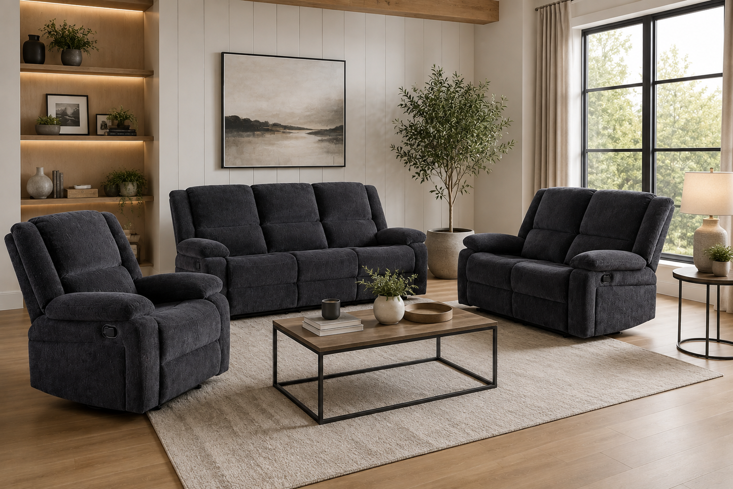 Axel Sofa Sets - Charcoal