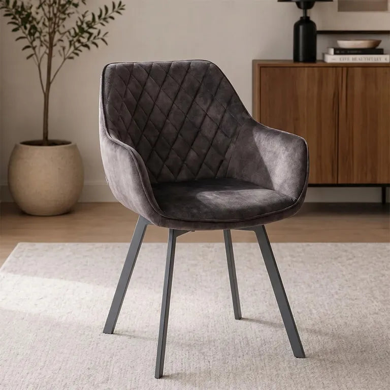 Willow Swivel Dining Chair - Graphite