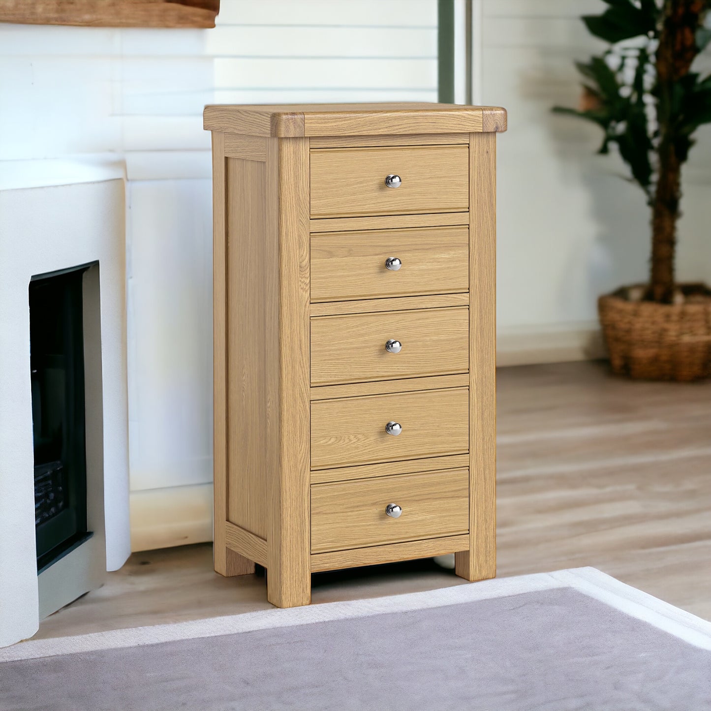 Toronto Tall Boy - Oak – Quayside Interiors Ltd