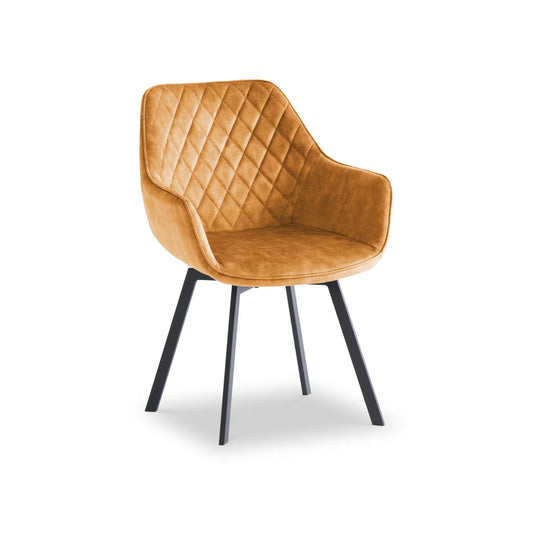 Willow Swivel Dining Chair - Antique Gold