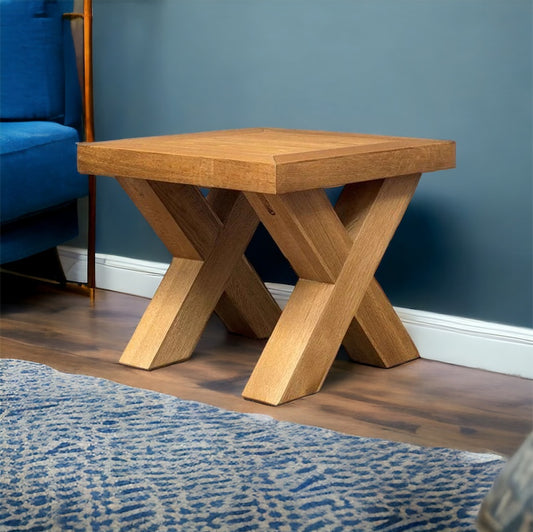 Albany X Solid Oak Lamp Table