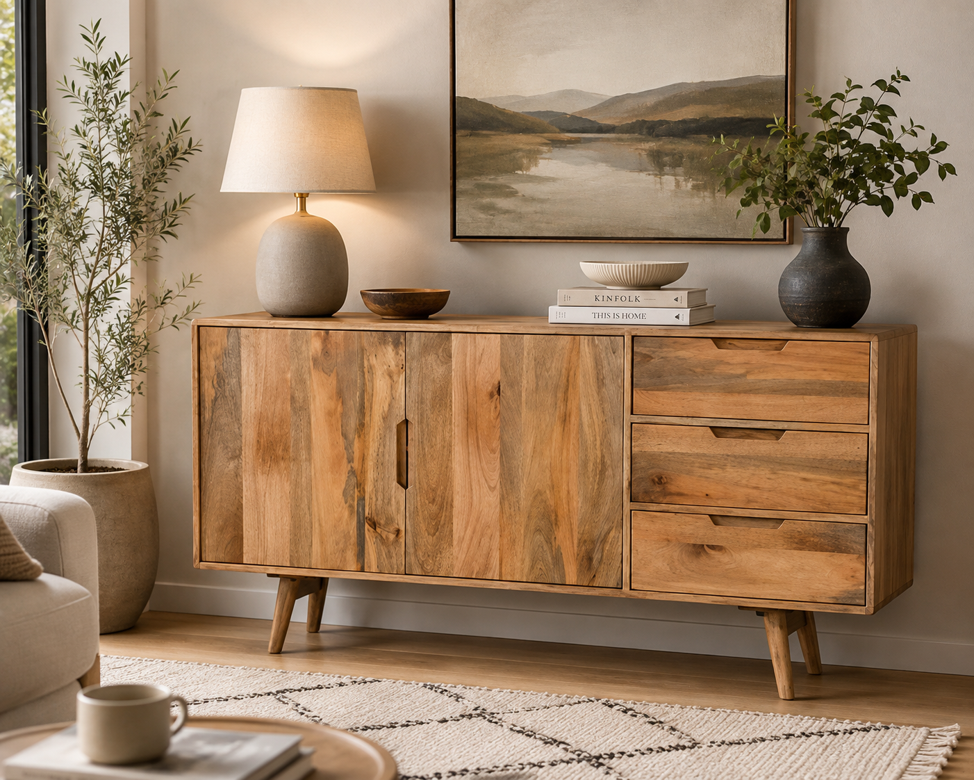 Surya Large Sideboard - Mango Wood