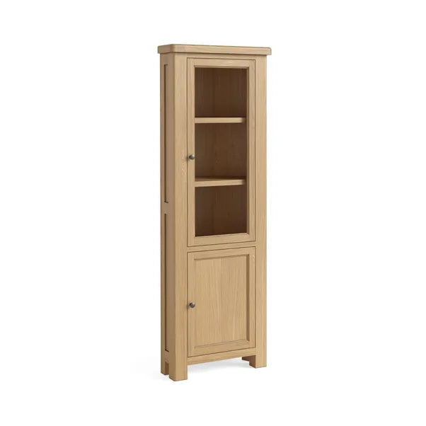 Toronto Corner Display Cabinet - Oak