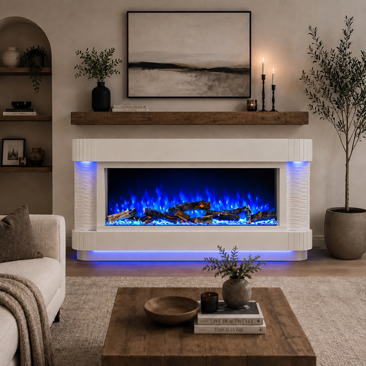 Phoenix Small Fireplace - White