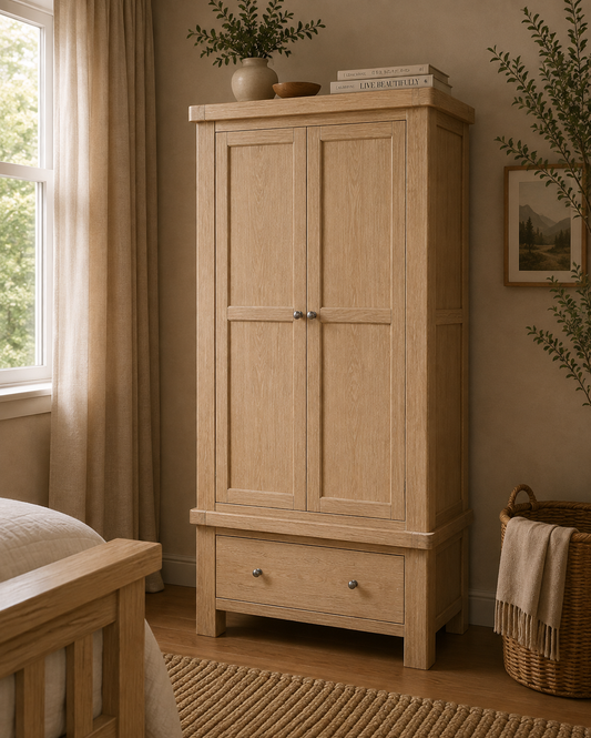 Toronto Double Wardrobe - White Wash