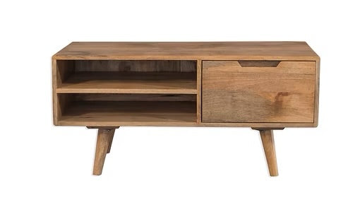 Surya Small Media Unit - Mango Wood
