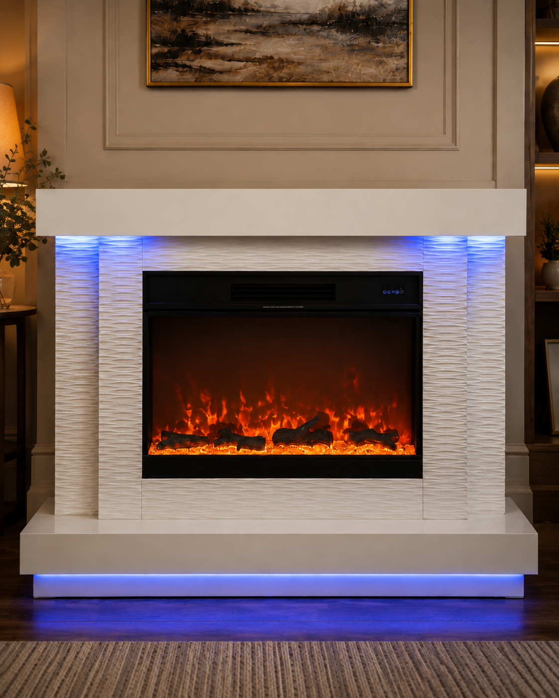 Phoenix Large Fireplace - White