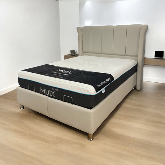 Amelia Ottoman Bed Frame - Natural Linen