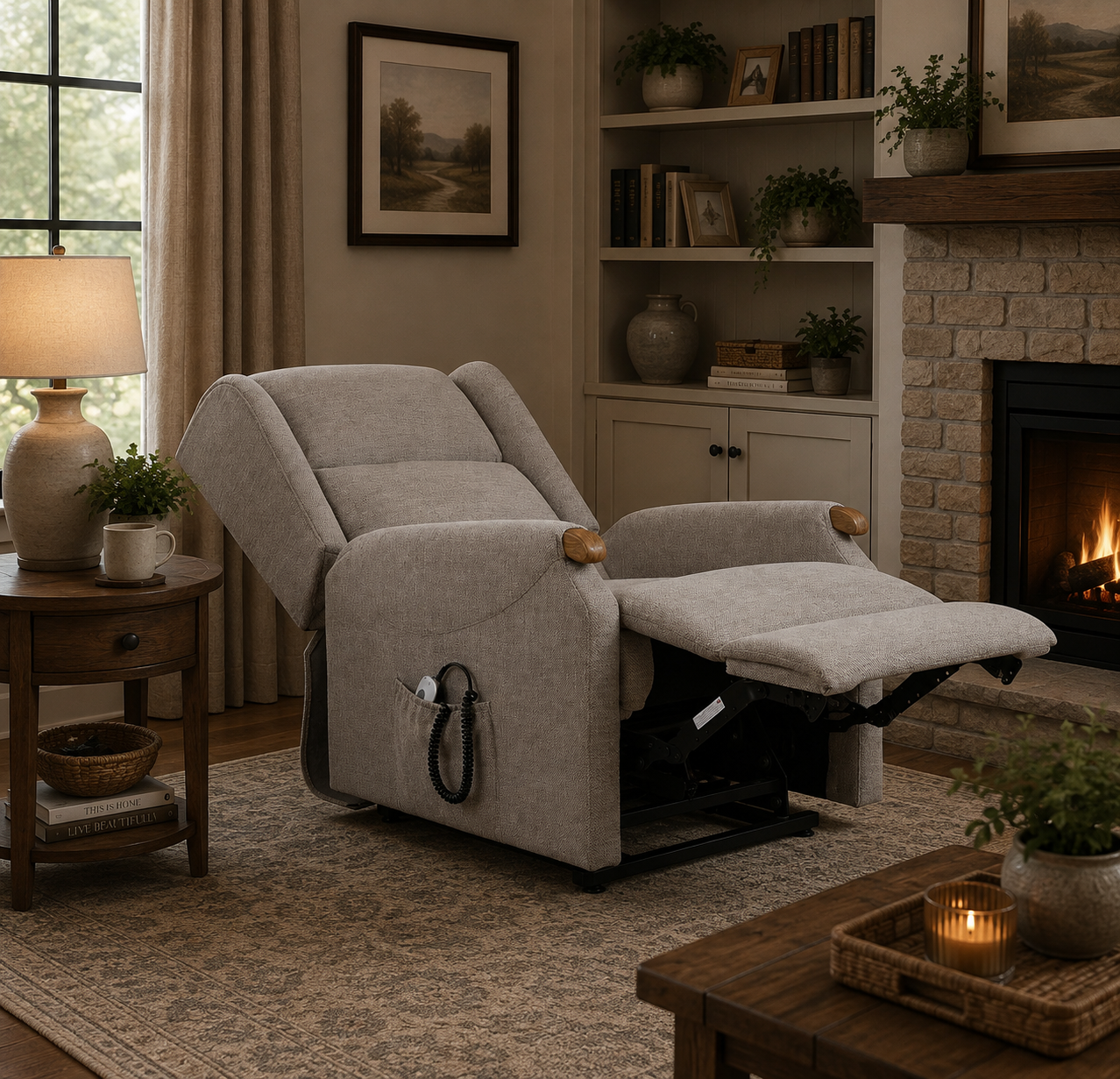 Marlin Lift & Rise Chair - Beige