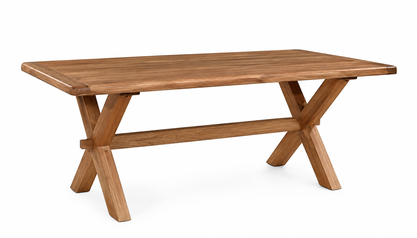 Dorset 1.75m Dining Set - Smoked Oak