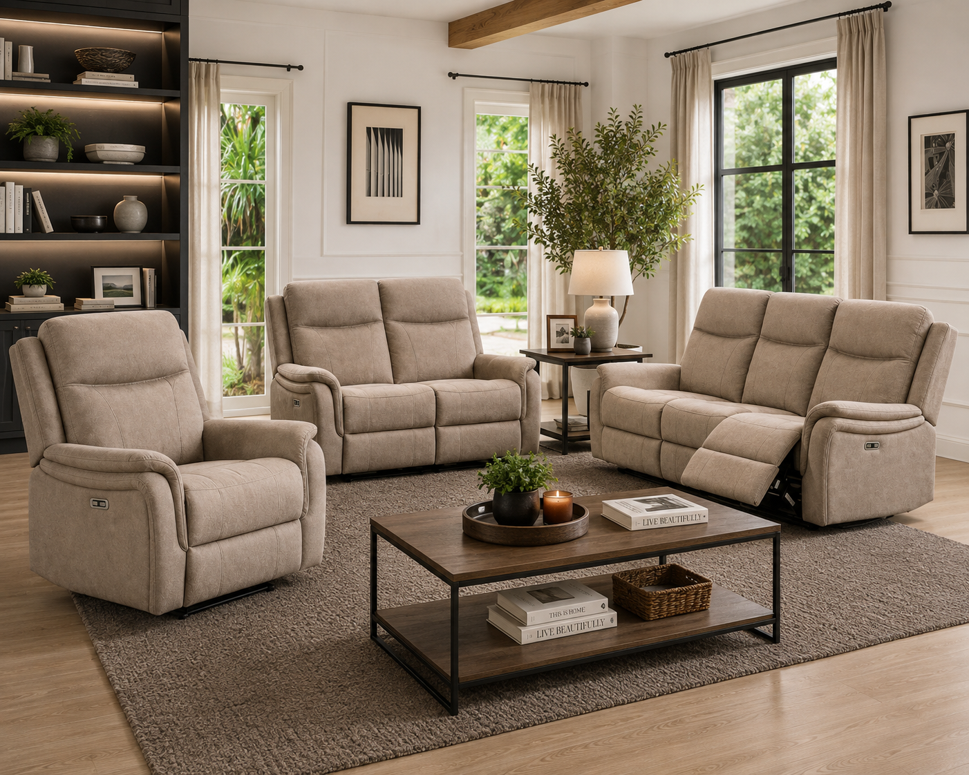 Trafford Sofa Sets - Taupe
