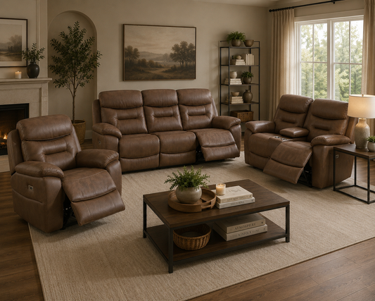 Olivia Sofa Sets - Chestnut