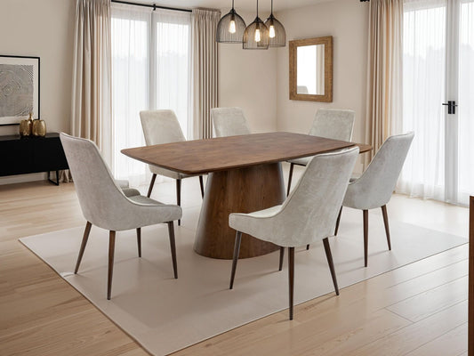 Emory 1.8m Dining Set - Chestnut