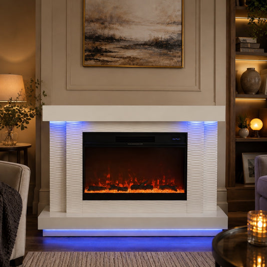 Phoenix Large Fireplace - White