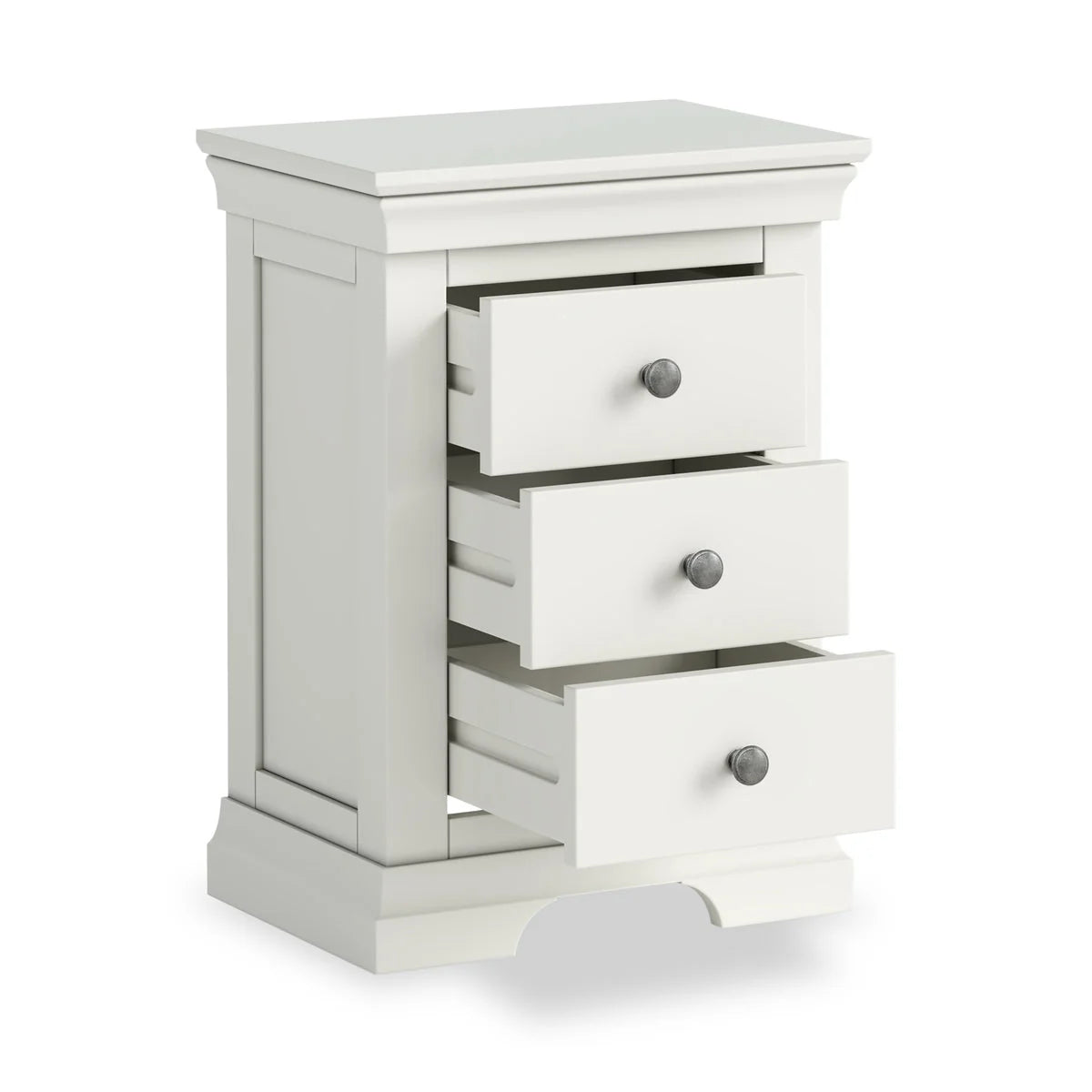 Bergen  Narrow Bedside Locker - White