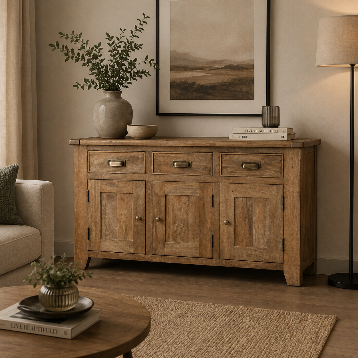 Dorset Large Sideboard - Smoked Oak