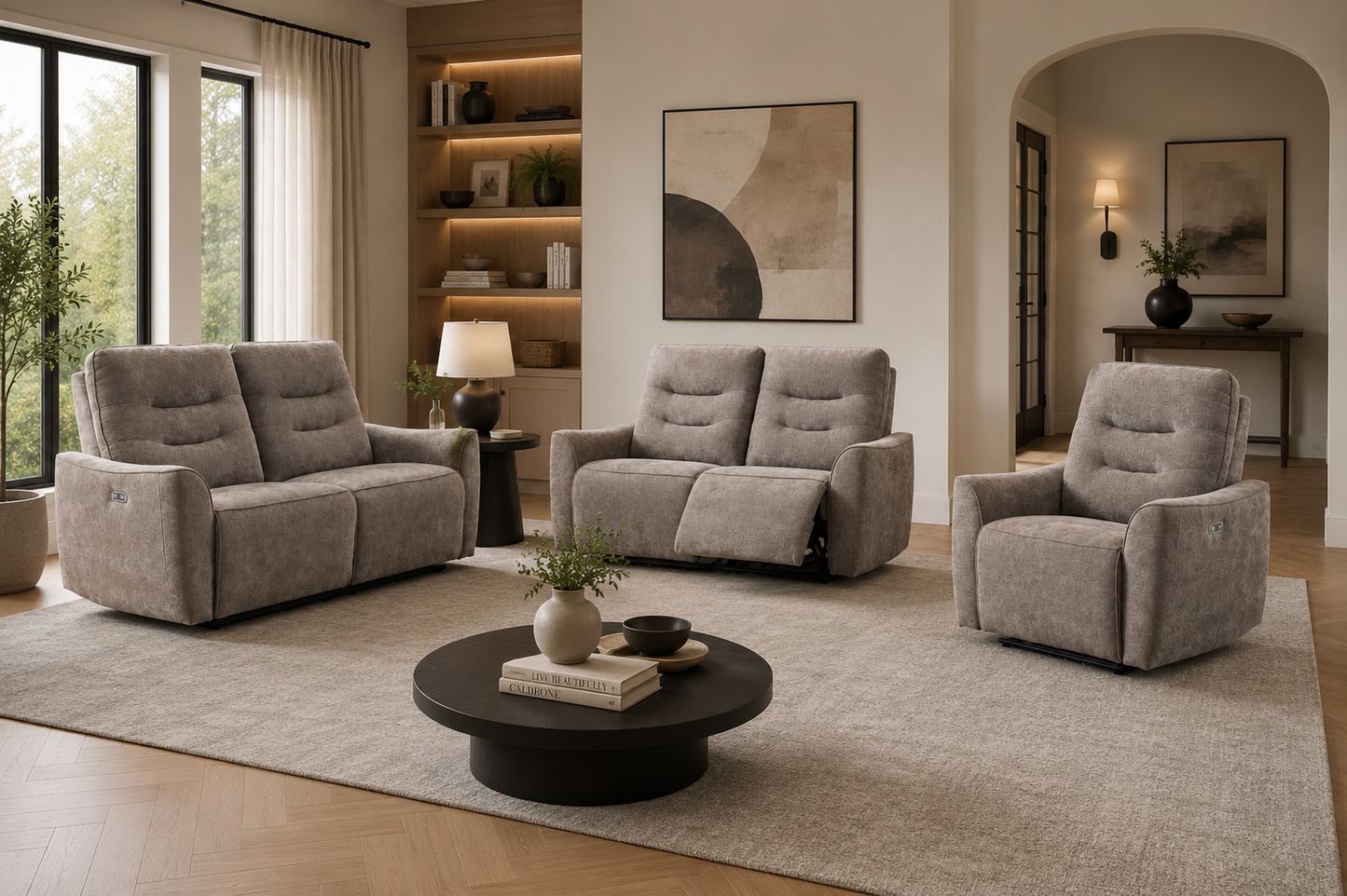 Cooper Sofa Sets - Stone