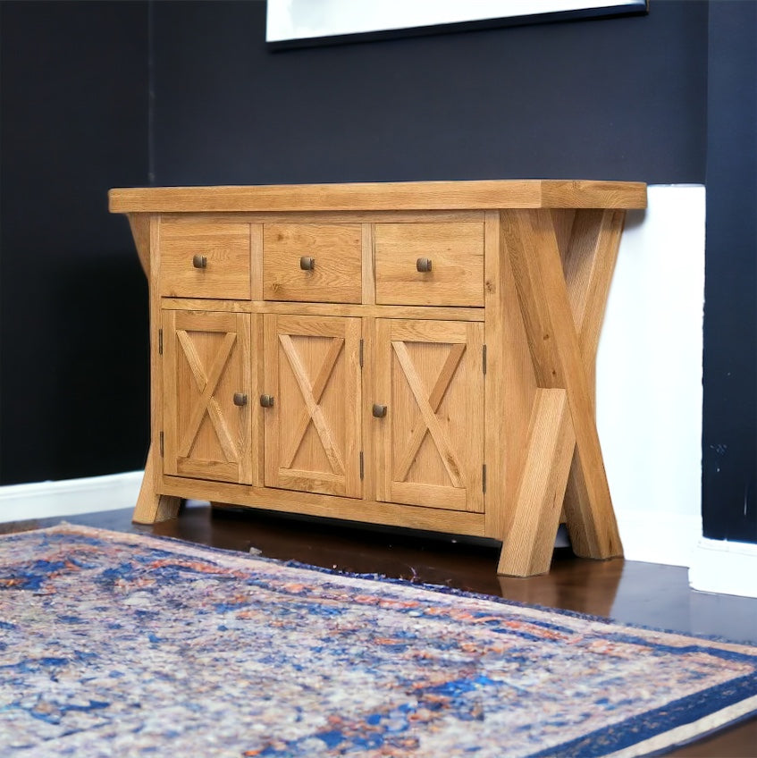 Albany X Solid Oak Large Sideboard