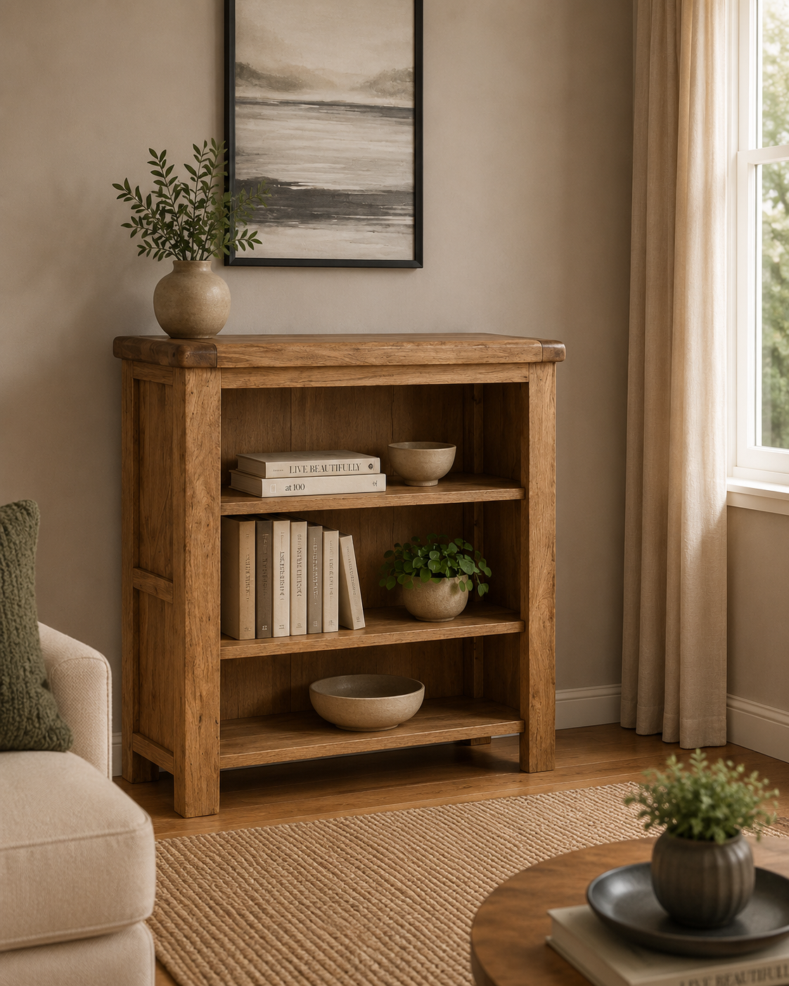 Dorset Small Bookcase - Smoked Oak