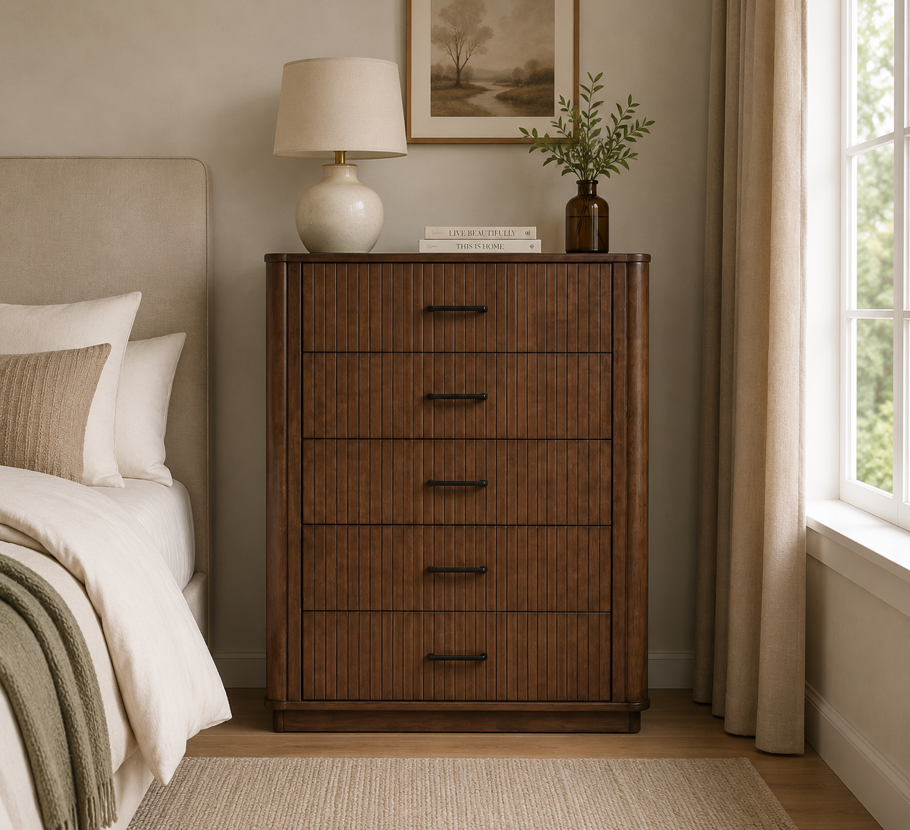 Vienna Five Drawer Chest