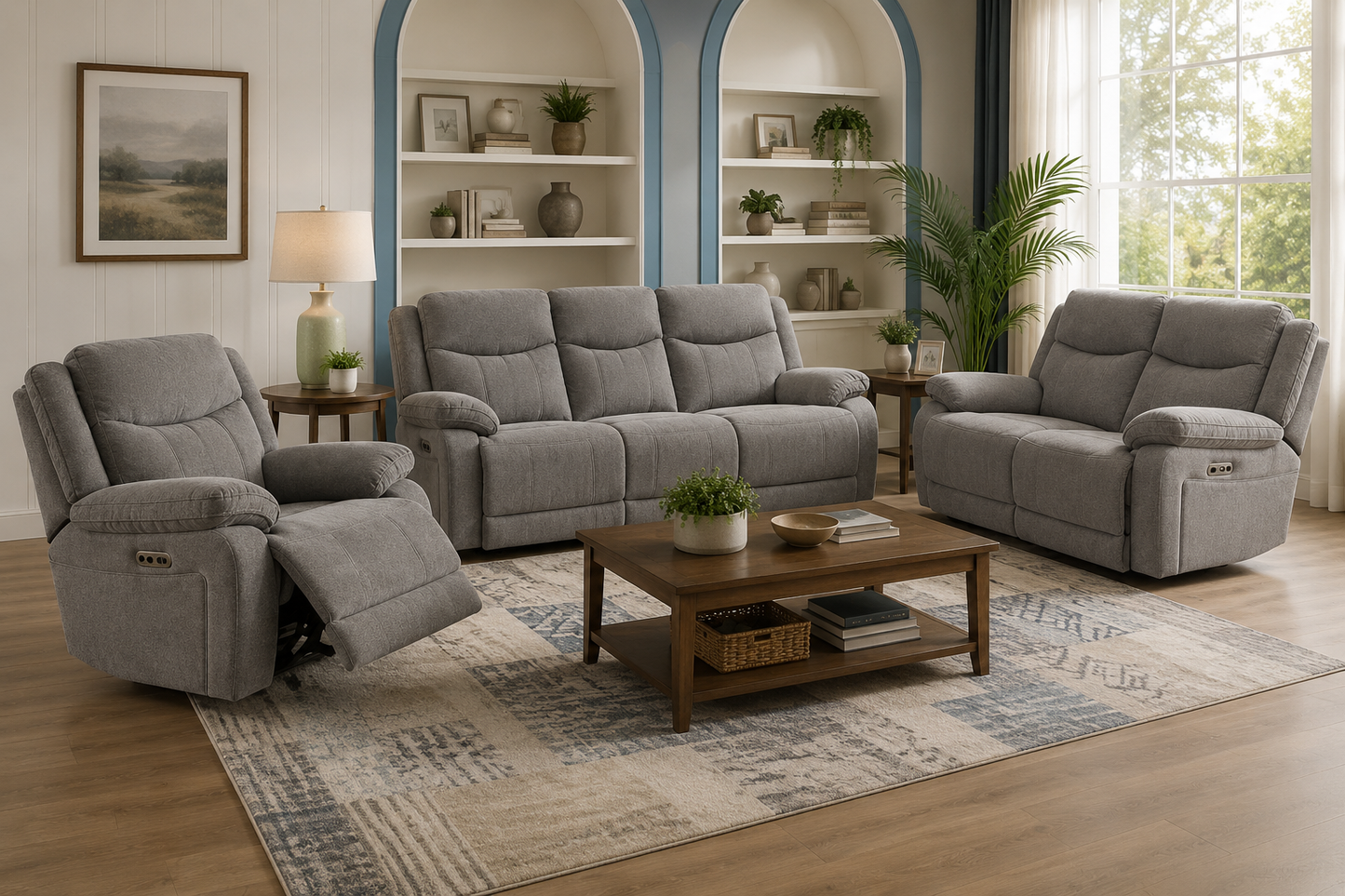 Herbert Sofa Sets - Light Grey