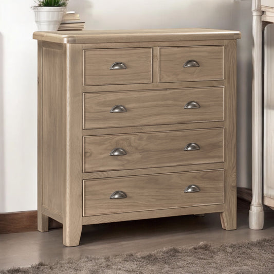 Heritage Oak Tall Chest Of Drawers