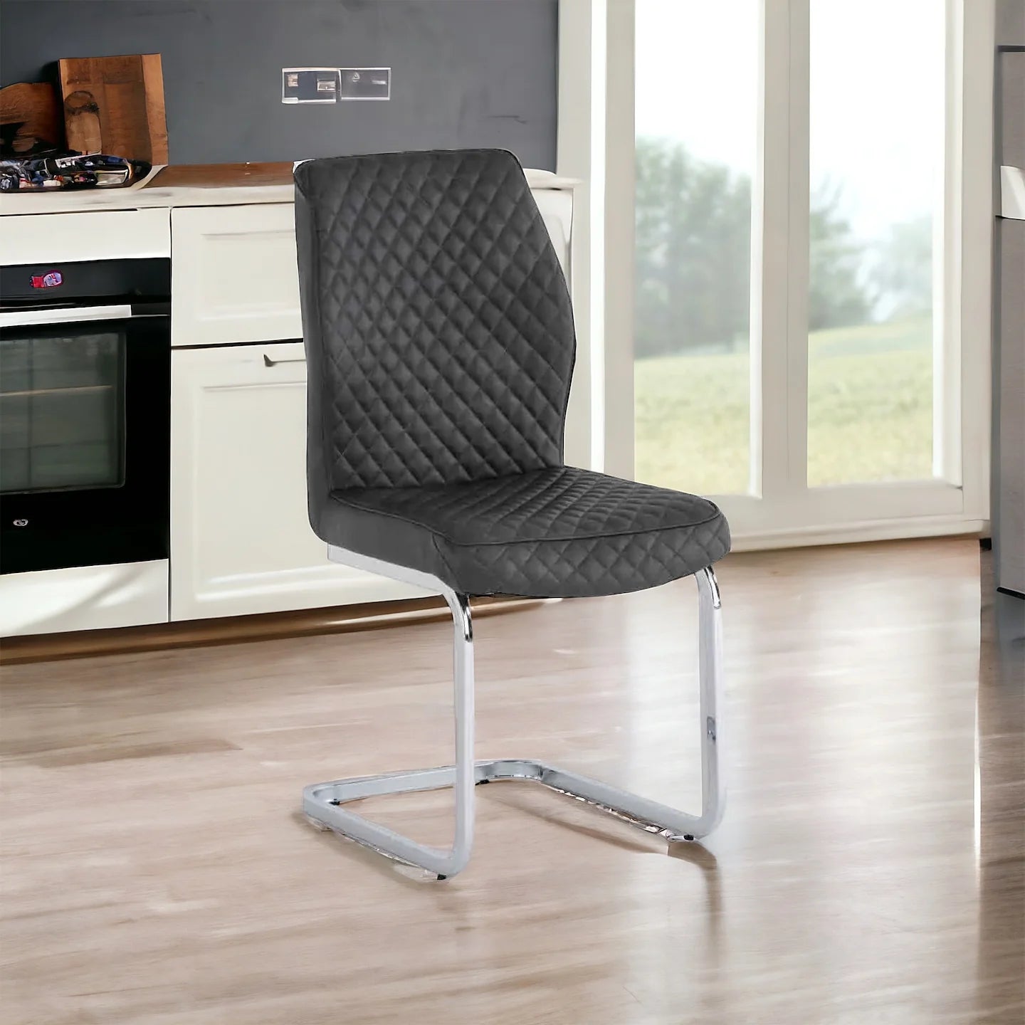 Carlow Round Dining Table - Charcoal