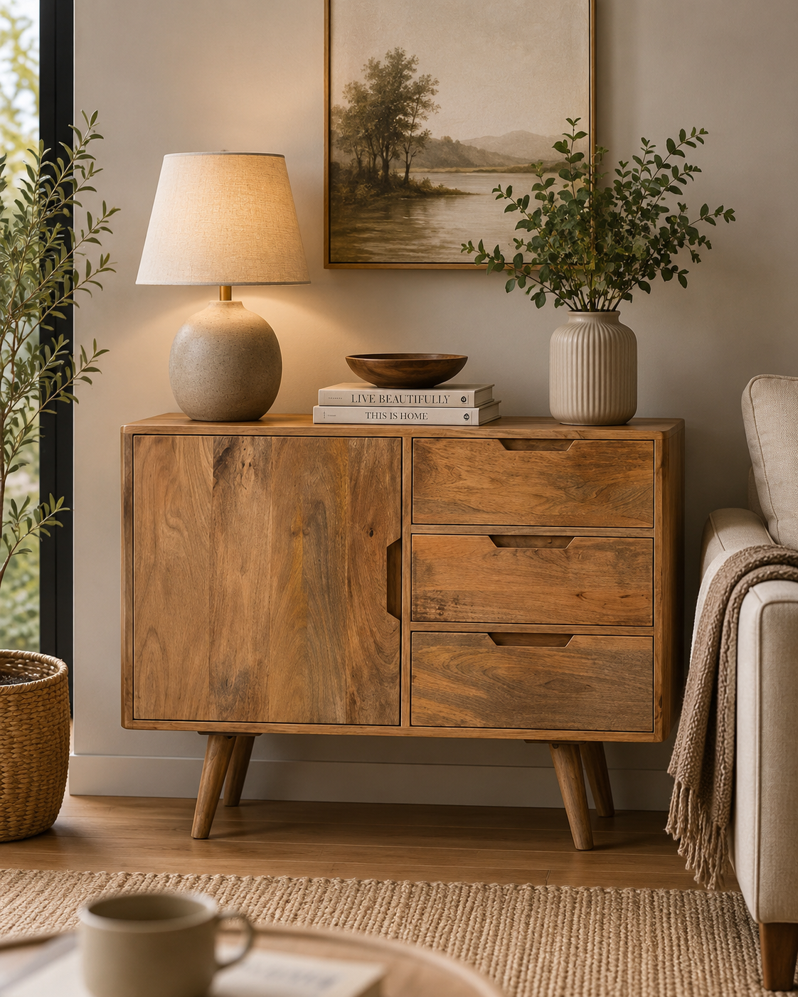 Surya Small Sideboard - Mango Wood
