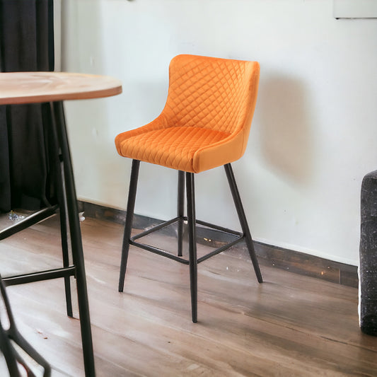 Annabelle Bar Stool - Burnt Orange