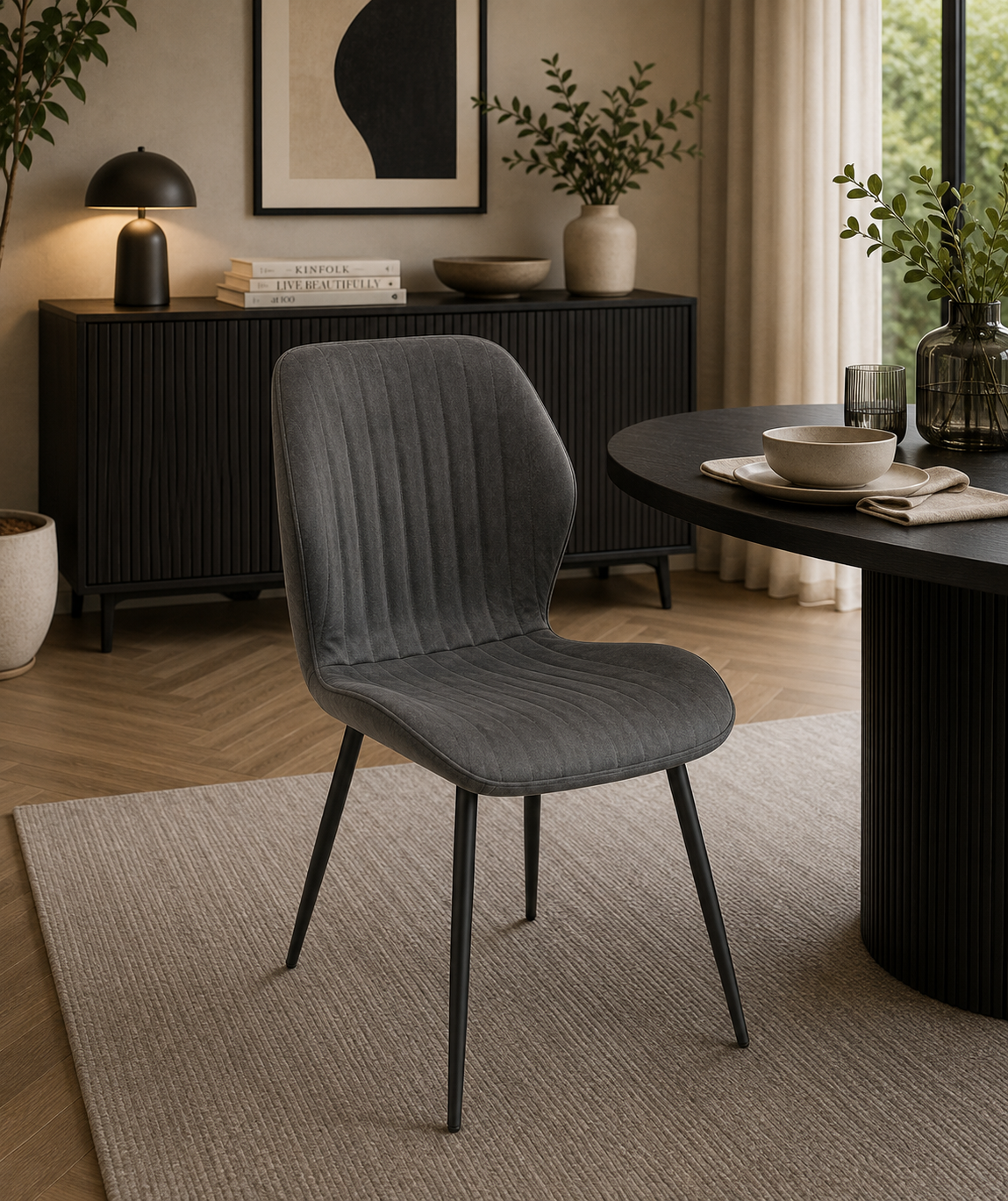 Fontana Dining Chair - Charcoal