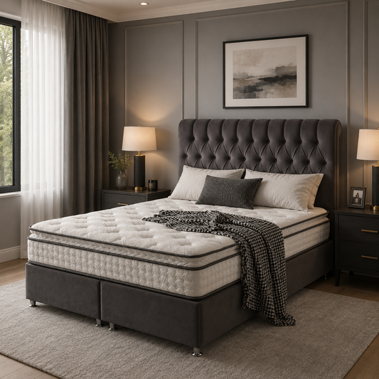 Bella Ottoman Bed Frame - Grey