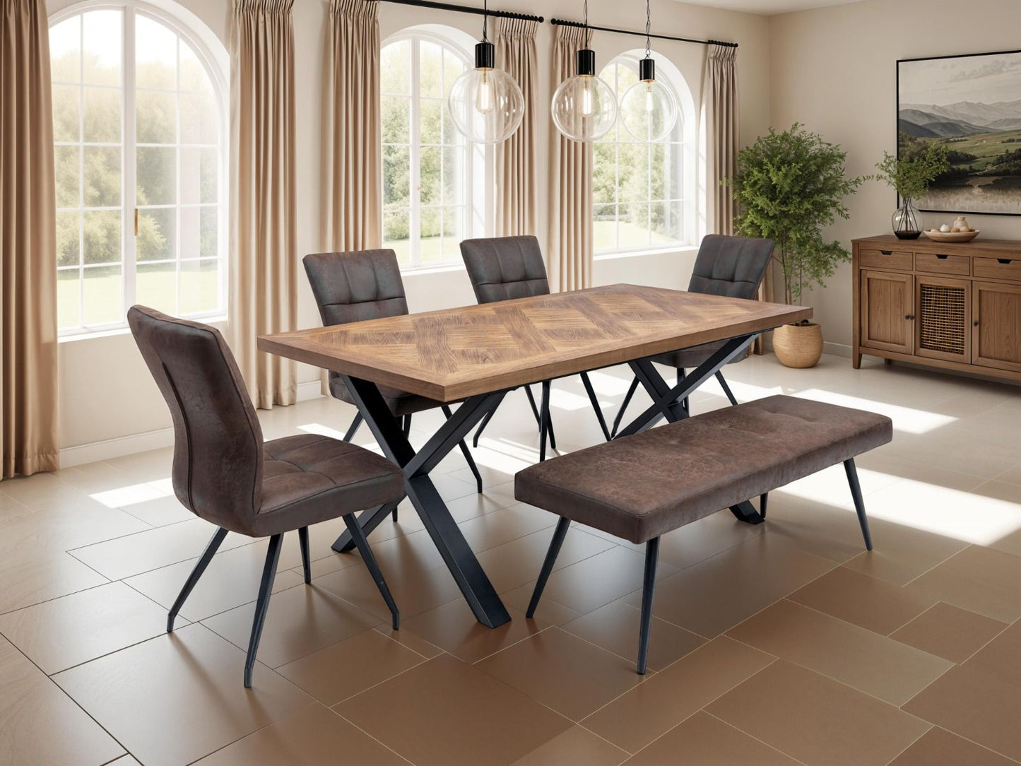 Ramon Dining Set - Chestnut