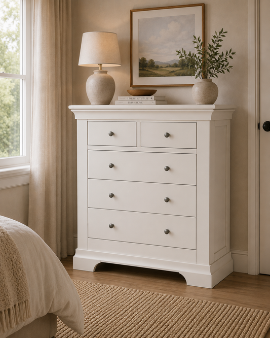 Bergen Two Over Three Chest - White