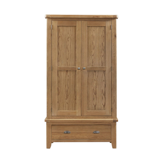 Heritage Oak Double Wardrobe - Smoked Oak