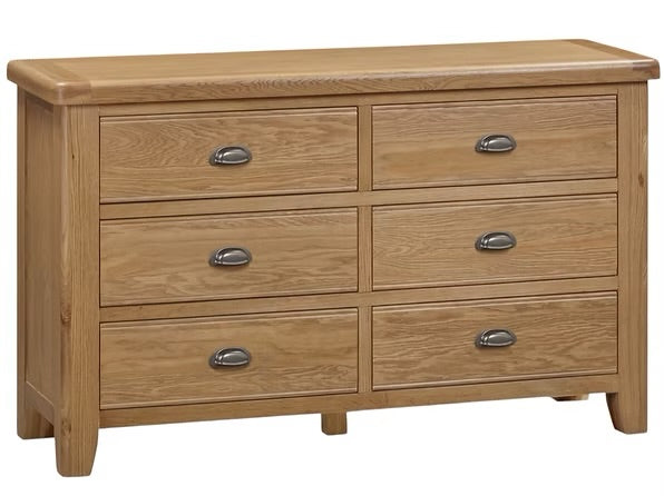 Heritage Oak Six Drawer Chest - Oak