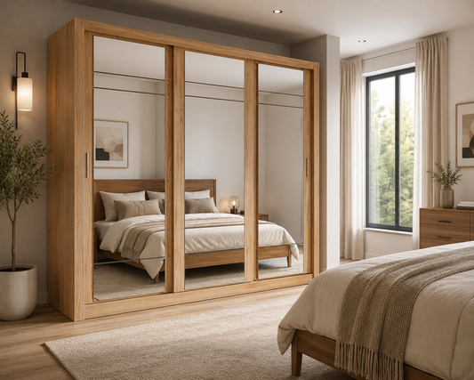 Dana 2.5m Sliding Wardrobe - Oak