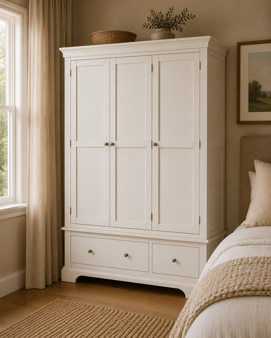 Bergen Triple Wardrobe - White