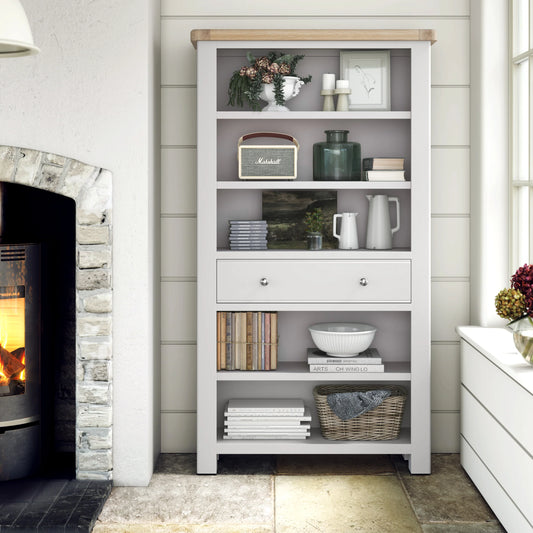 Toronto Large Bookcase - Grey & Oak