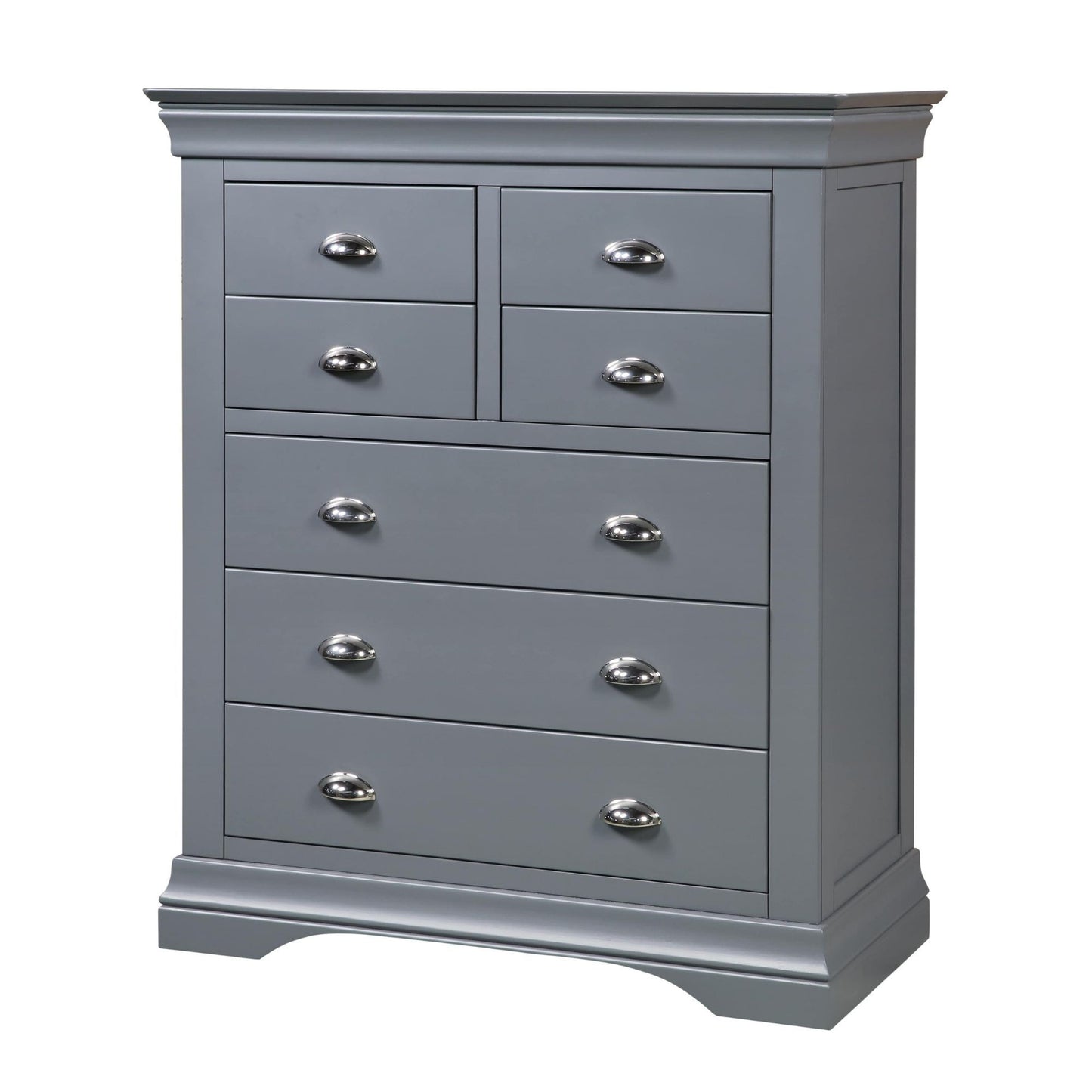 Mabel Seven Drawer Chest - Dark Grey