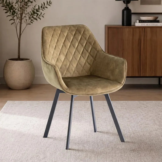 Willow Swivel Dining Chair - Olive