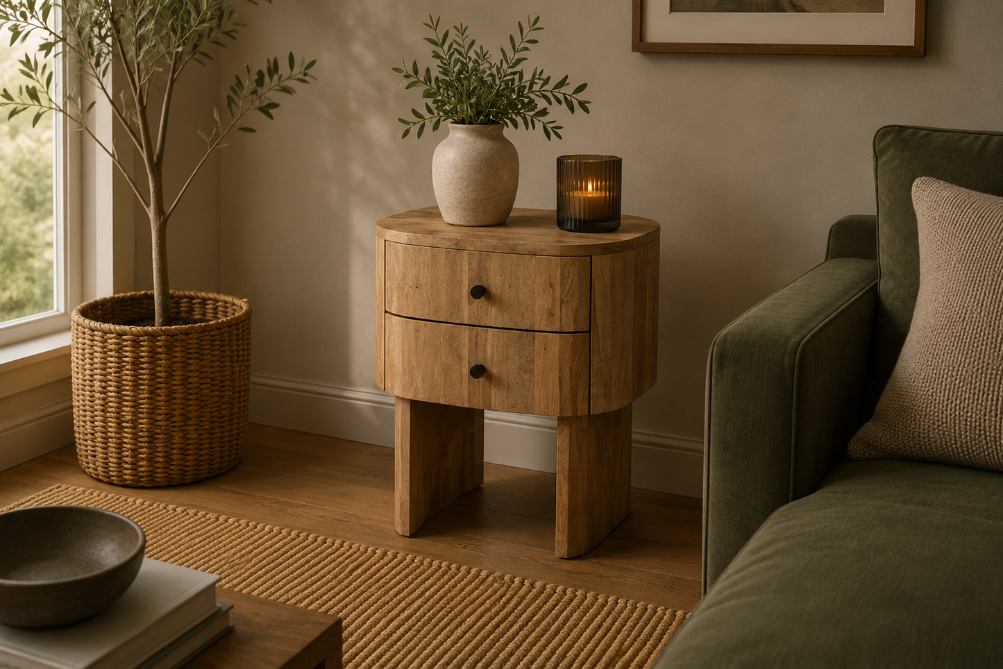 Baja Lamp Table - Mango Wood