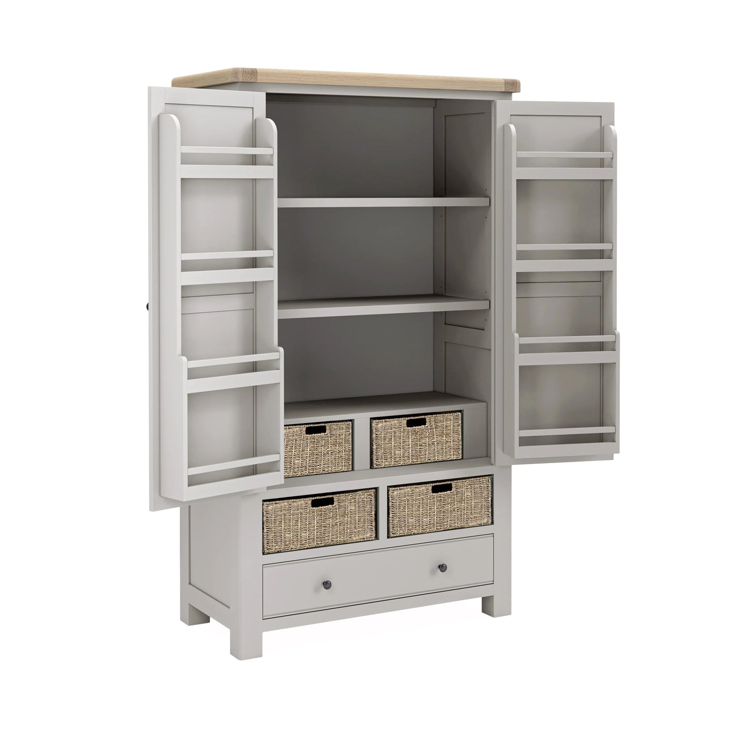 Toronto Larder Unit - Grey & Oak