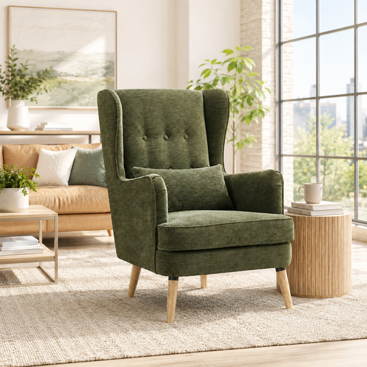 Logan Arm Chair - Moss Green