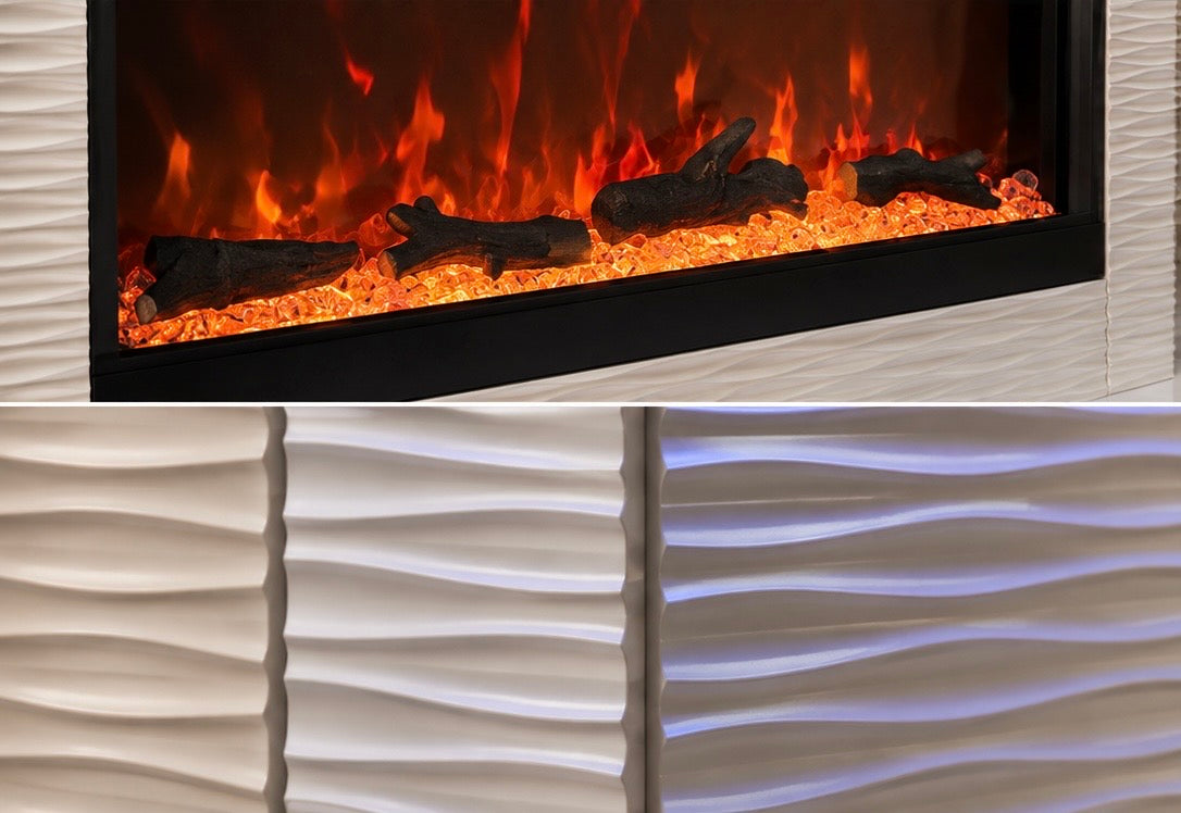 Phoenix Large Fireplace - White