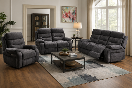 Carrie Sofa Sets - Charcoal