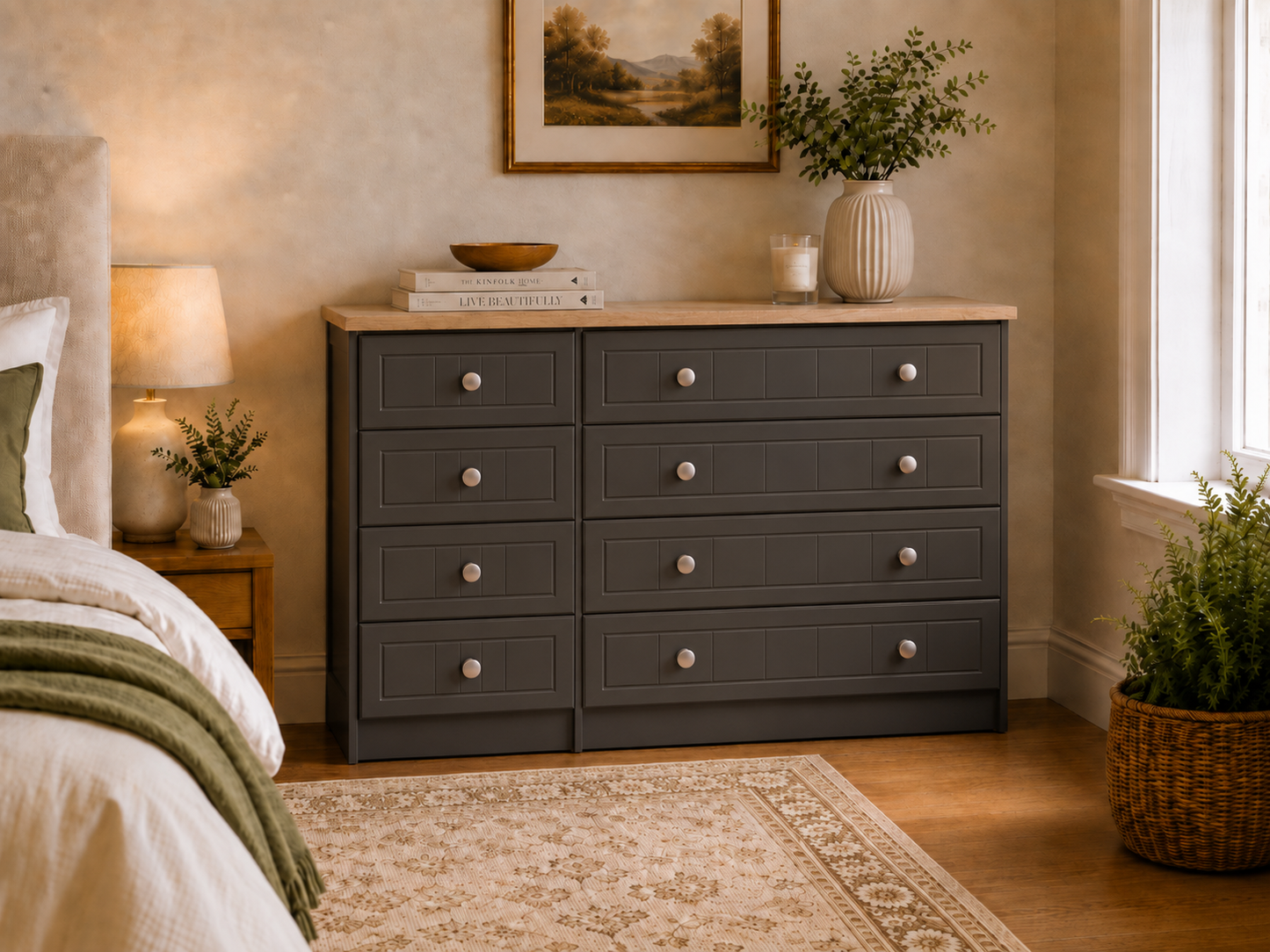 Eden Eight Drawer Combi Chest (Colour & Handle Options)