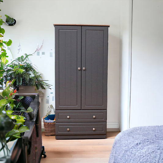 Eden Double Drawer Wardrobe (Choose Colours)