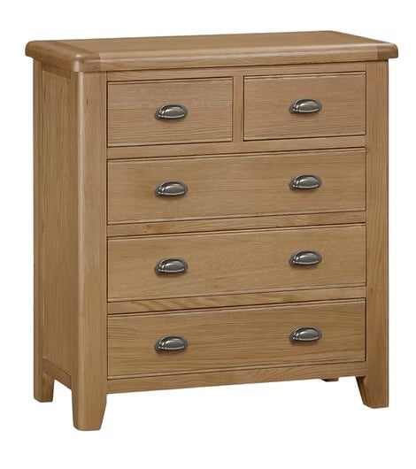 Heritage Oak Two Over Three Chest - Oak